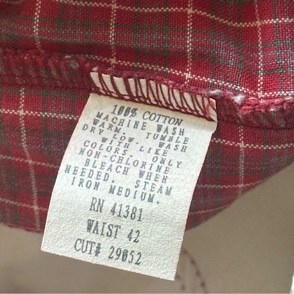 Vintage 1980s Polo Ralph Lauren 6” Pleated Front Shorts Red Plaid Check Men’s 42 - Picture 5 of 5